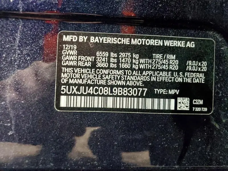 2020 BMW X5 M50I  