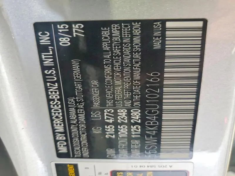 2016 MERCEDES-BENZ C 300 4MATIC  