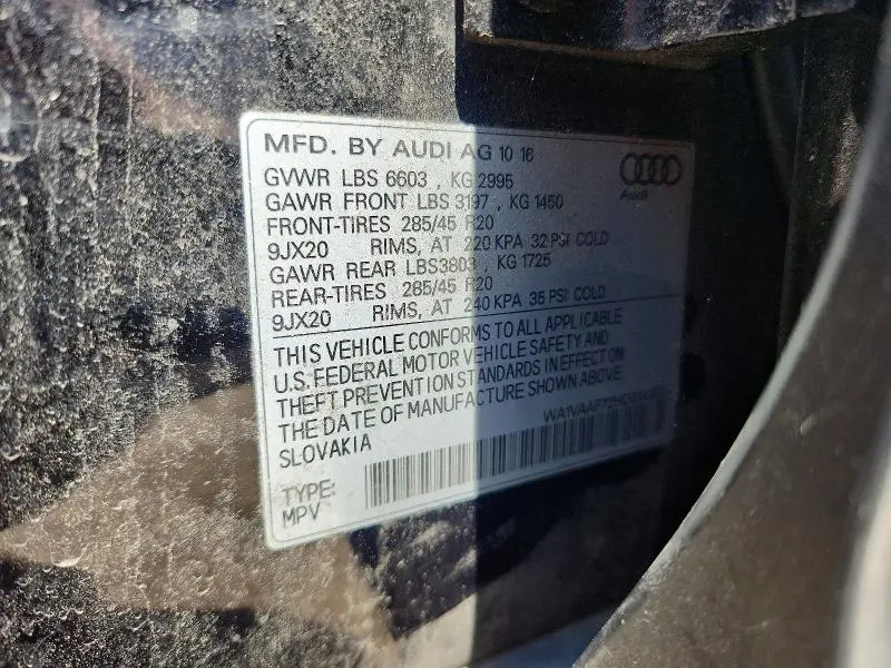2017 AUDI Q7 PRESTIGE  