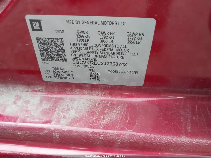 2018 CHEVROLET SILVERADO 1500 1LT