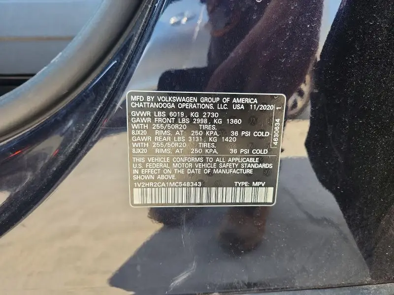2021 VOLKSWAGEN ATLAS SE  