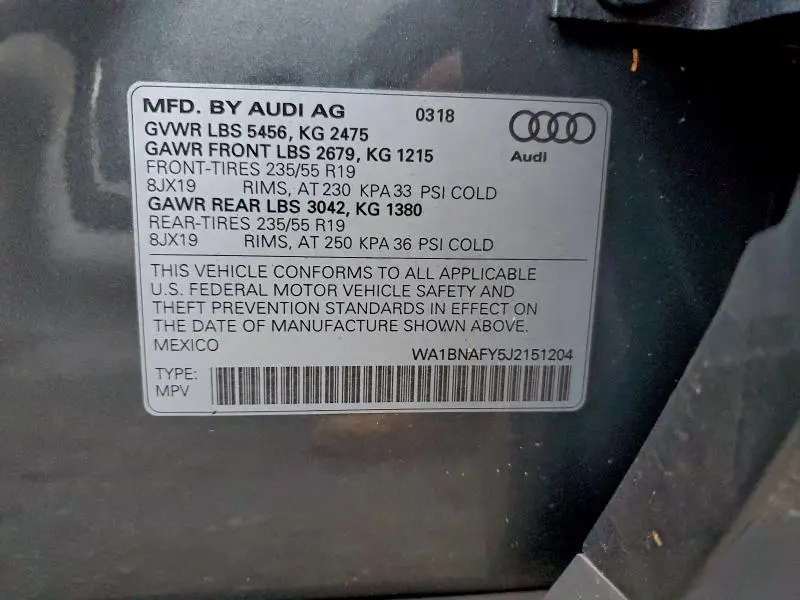 2018 AUDI Q5 PREMIUM PLUS  