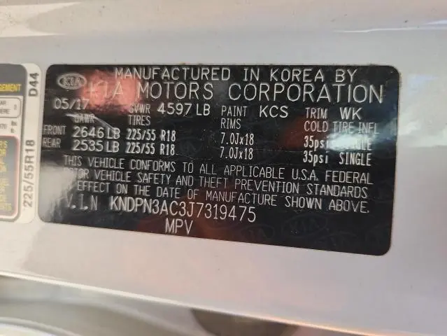 2018 KIA SPORTAGE EX  