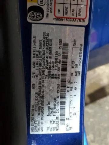 2011 FORD FIESTA SE  