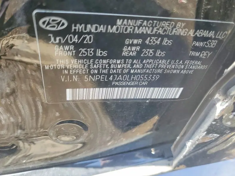 2020 HYUNDAI SONATA SEL  