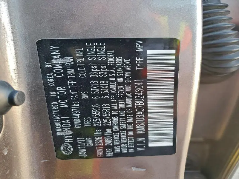 2011 HYUNDAI TUCSON LIMITED  