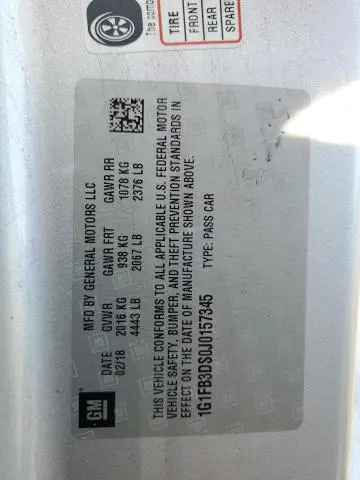 2018 CHEVROLET CAMARO LT  