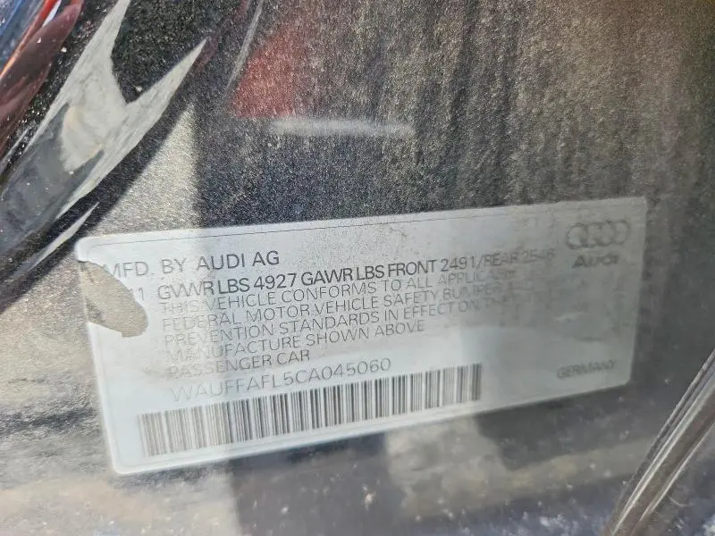 2012 AUDI A4 PREMIUM PLUS  