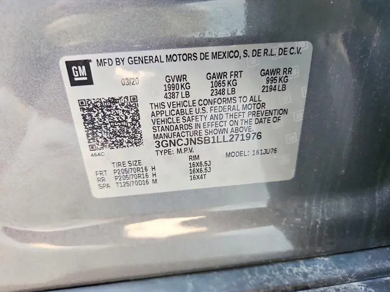 2020 CHEVROLET TRAX LS  