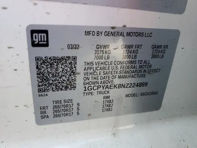 2022 CHEVROLET SILVERADO LTD K1500  