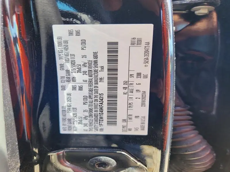 2019 FORD F150 SUPERCREW  