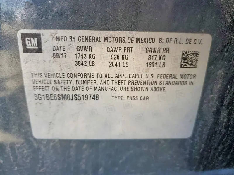 2018 CHEVROLET CRUZE LT  