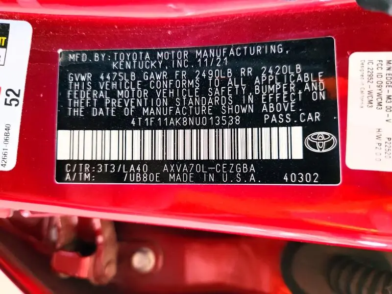 2022 TOYOTA CAMRY XLE  