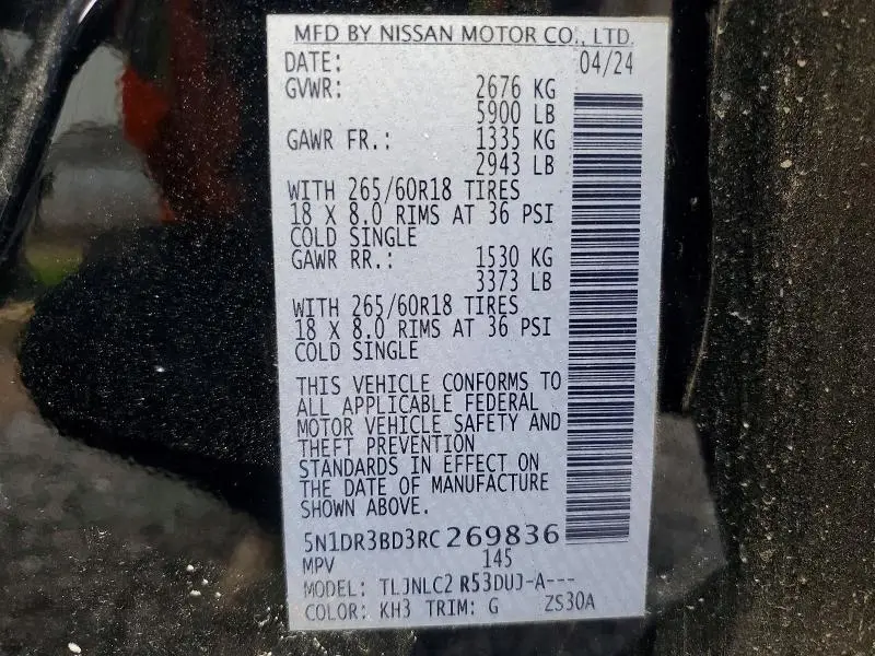 2024 NISSAN PATHFINDER ROCK CREEK  