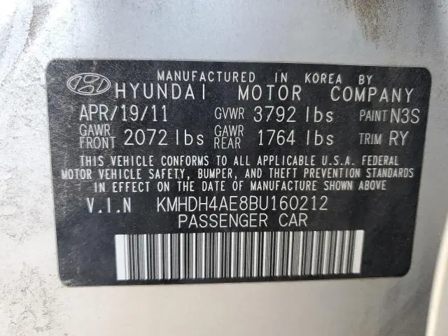 2011 HYUNDAI ELANTRA GLS  