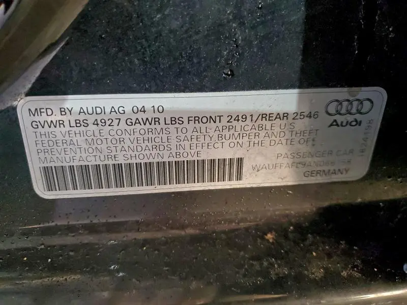 2010 AUDI A4 PREMIUM PLUS  