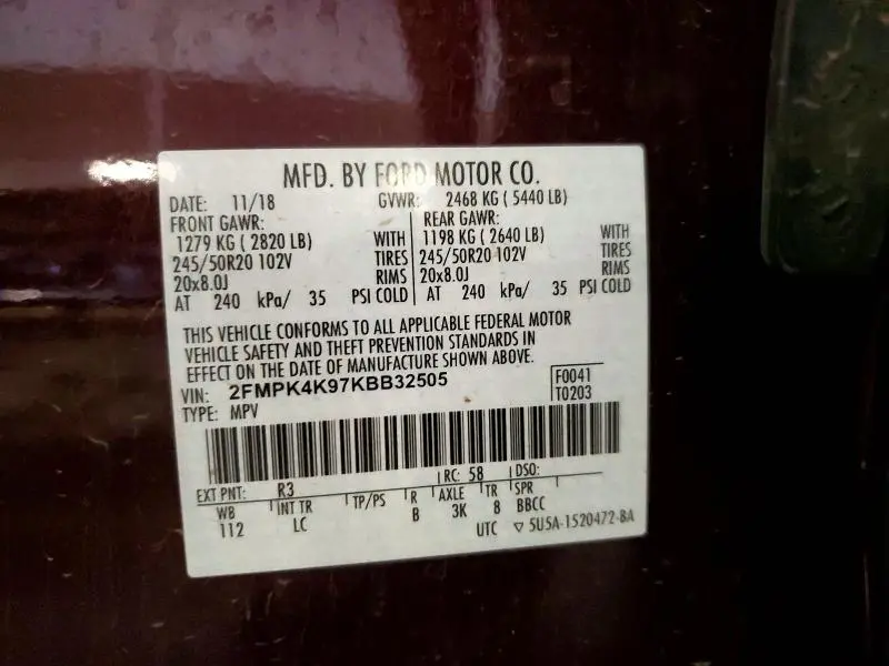 2019 FORD EDGE TITANIUM  