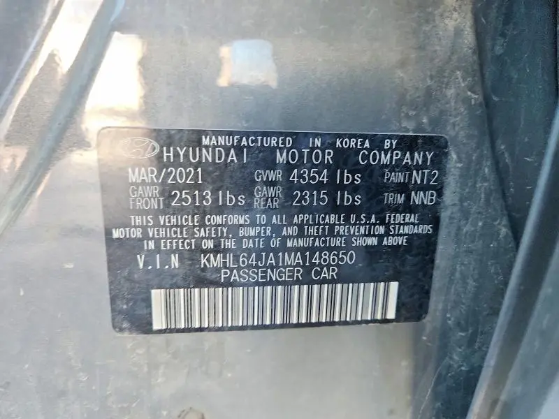 2021 HYUNDAI SONATA SEL  