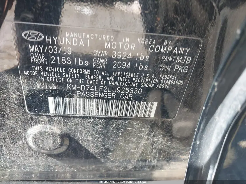 2020 HYUNDAI ELANTRA SE