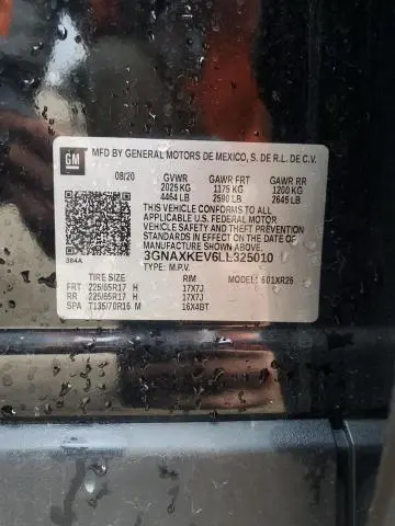 2020 CHEVROLET EQUINOX LT  