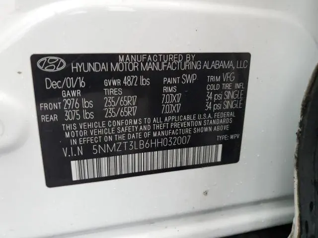 2017 HYUNDAI SANTA FE SPORT   