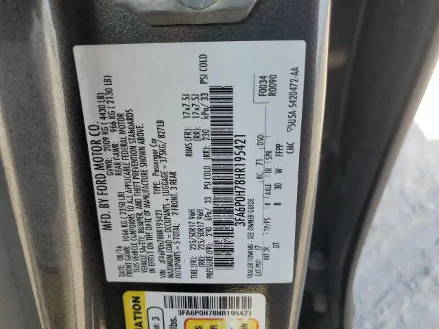 2017 FORD FUSION SE