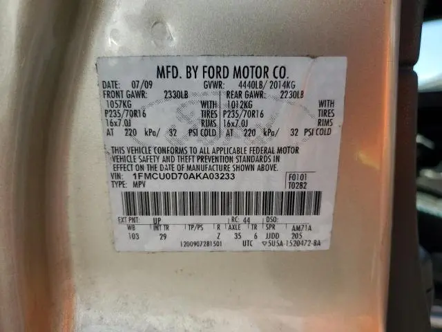 2010 FORD ESCAPE XLT  