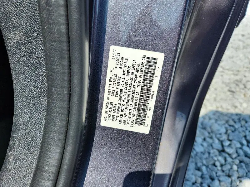 2017 HONDA ACCORD EXL  