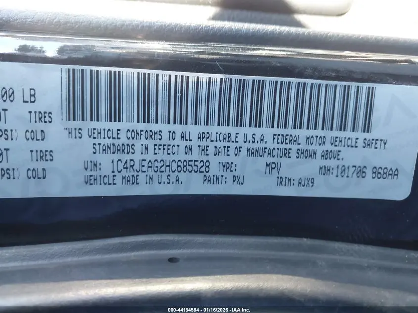 2017 JEEP GRAND CHEROKEE 75TH ANNIVERSARY EDITION 4X2