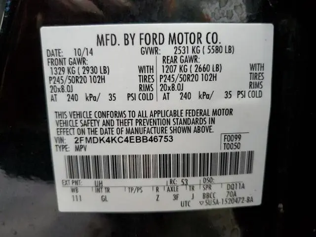 2014 FORD EDGE LIMITED  