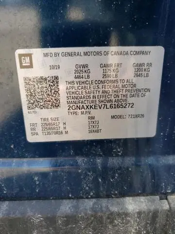 2020 CHEVROLET EQUINOX LT  