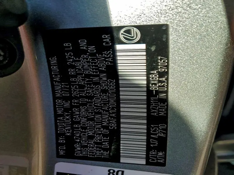 2021 LEXUS ES 300H ULTRA LUXURY  