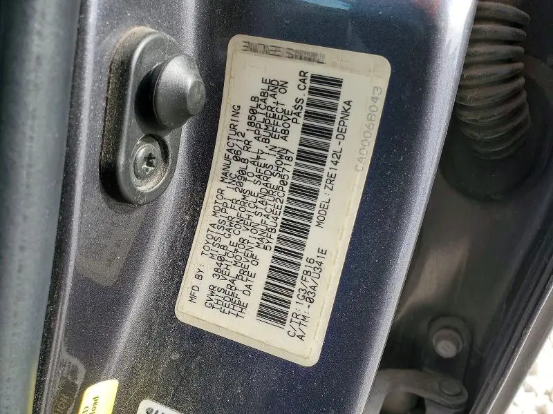 2012 TOYOTA COROLLA BASE  