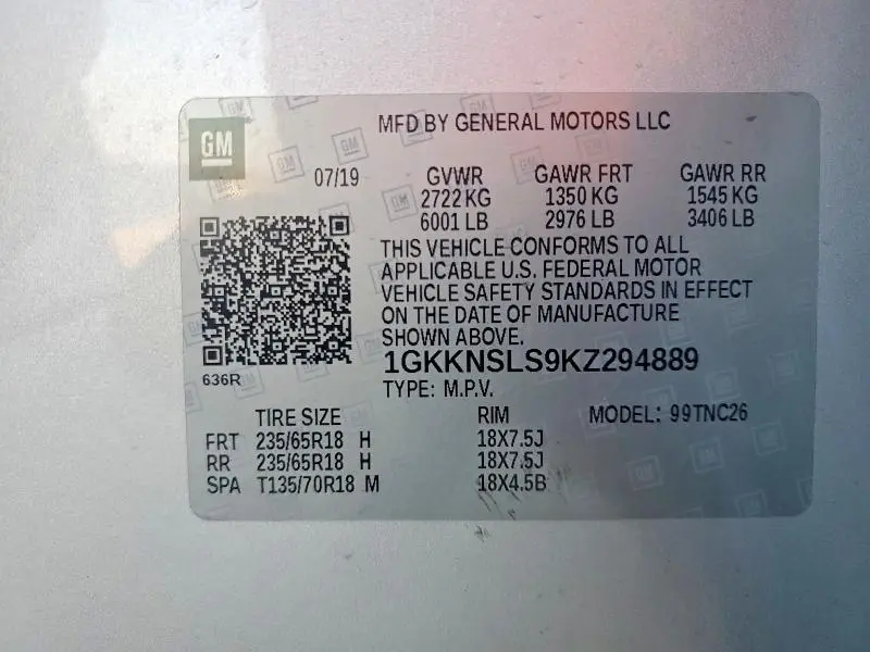 2019 GMC ACADIA SLE  