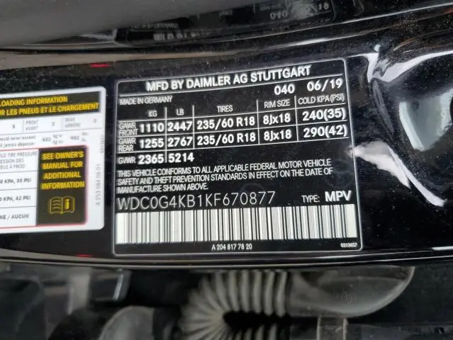 2019 MERCEDES-BENZ GLC 300 4MATIC  