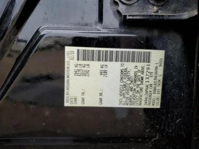 2010 NISSAN ALTIMA BASE  
