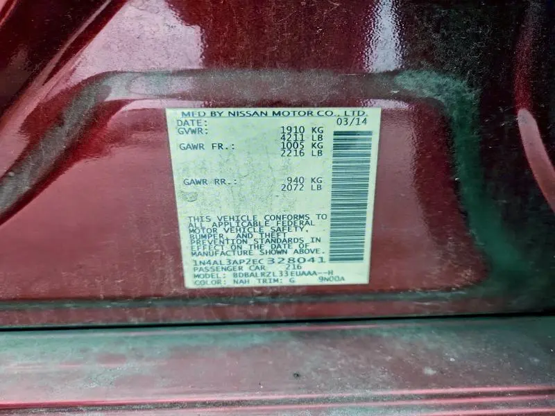 2014 NISSAN ALTIMA 2.5  