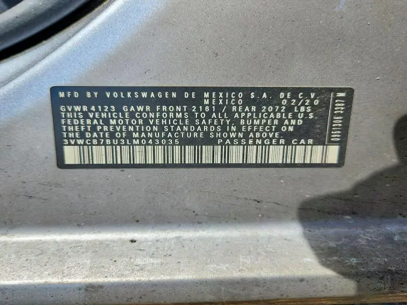 2020 VOLKSWAGEN JETTA S  