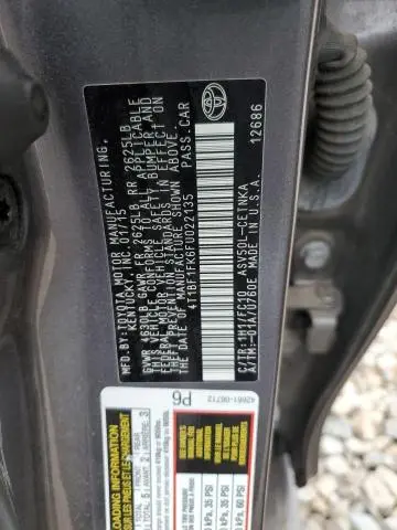2015 TOYOTA CAMRY LE  