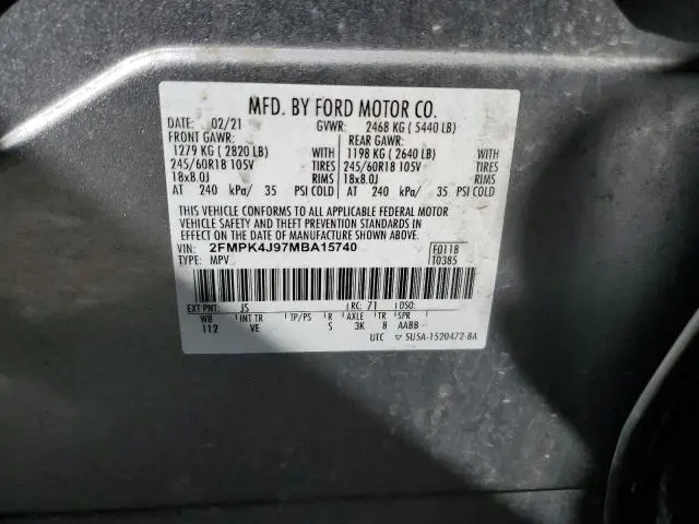 2021 FORD EDGE SEL  