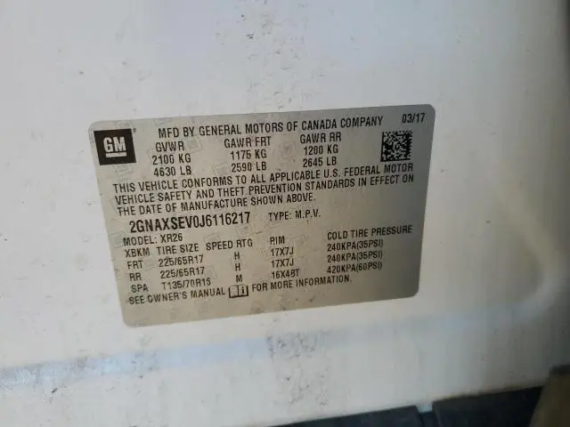 2018 CHEVROLET EQUINOX LT  