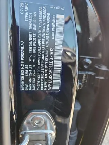 2020 PORSCHE MACAN S  