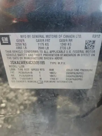 2012 GMC TERRAIN SLT  