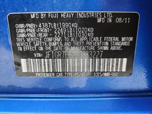 2011 SUBARU IMPREZA WRX  