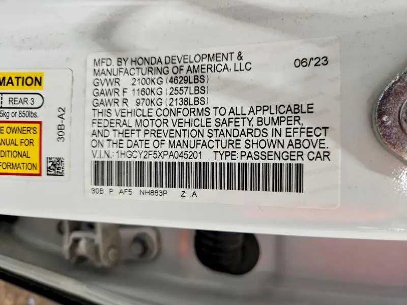 2023 HONDA ACCORD HYBRID SPORT  