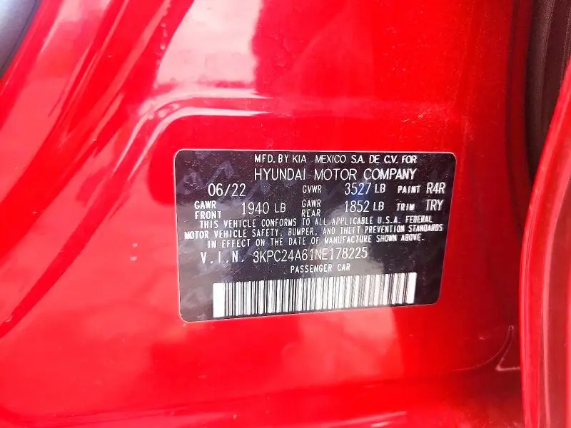 2022 HYUNDAI ACCENT SEL  