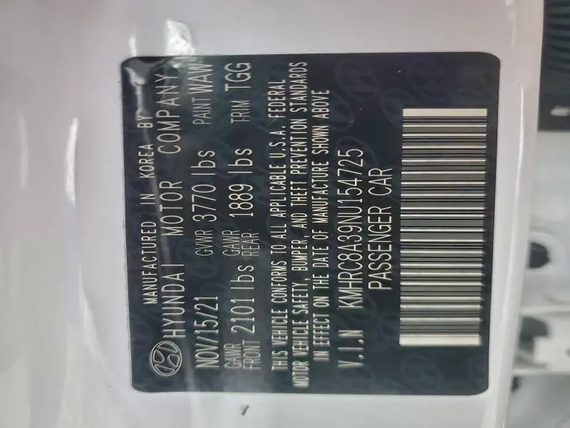 2022 HYUNDAI VENUE SEL  