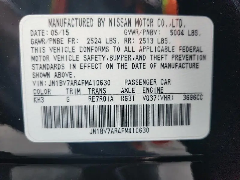 2015 INFINITI Q50 BASE  