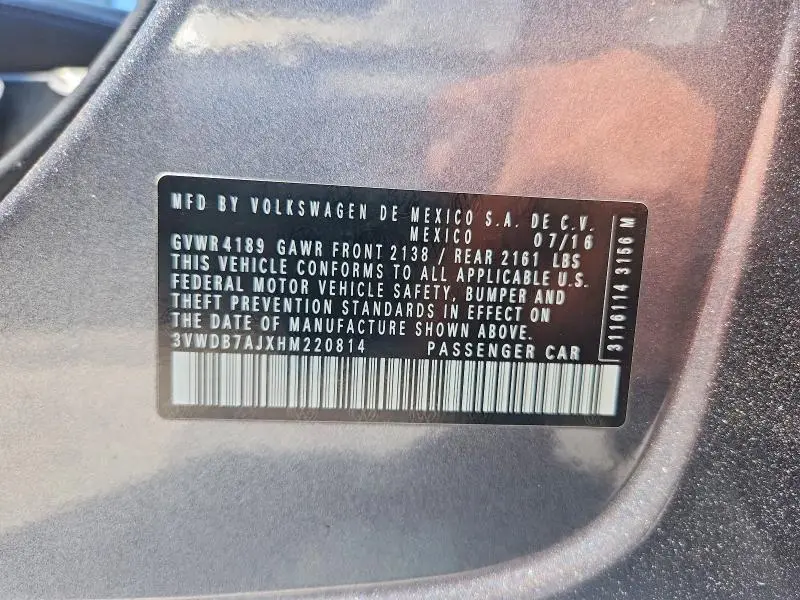 2017 VOLKSWAGEN JETTA SE  