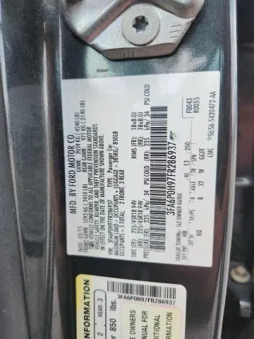 2015 FORD FUSION SE  